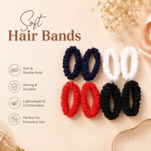 Elastic Hairband Set � Gentle Grip & Vibrant Colors for All-Day Hold