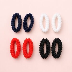 Elastic Hairband Set � Gentle Grip & Vibrant Colors for All-Day Hold