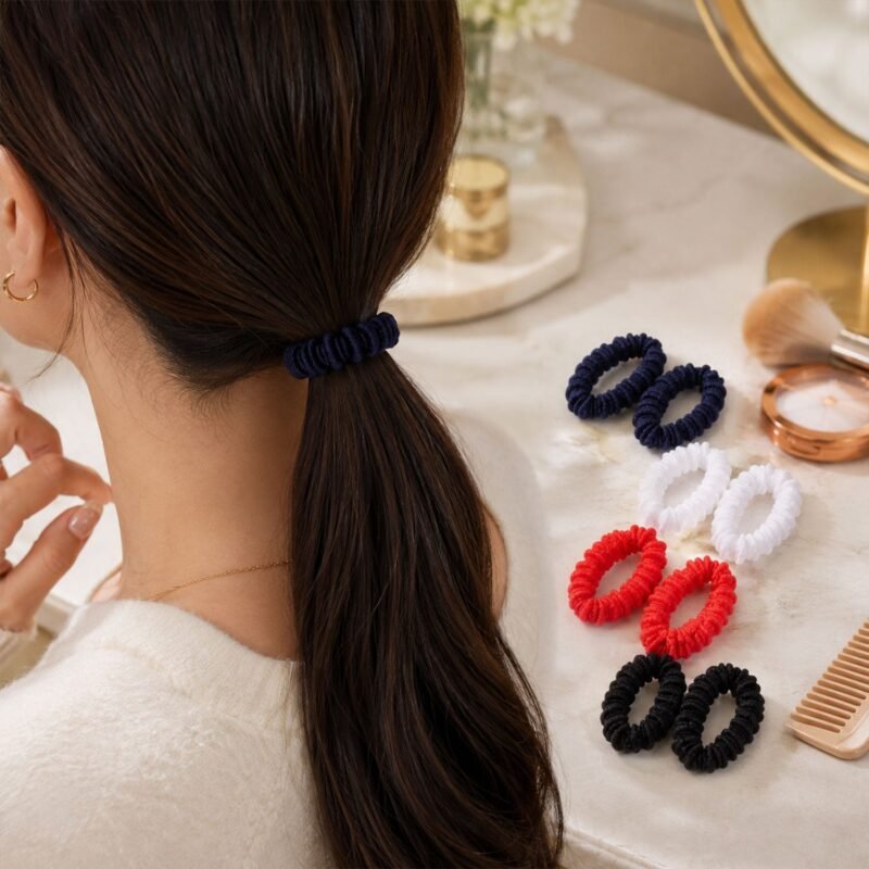 Elastic Hairband Set � Gentle Grip & Vibrant Colors for All-Day Hold