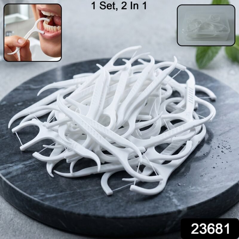 2-in-1 Dental Floss & Toothpick Sticks - Portable & Hygienic
