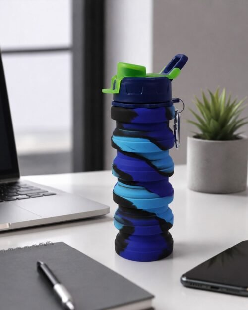 Sili Fold Collapsible Silicone Water Bottle � Leakproof & Portable