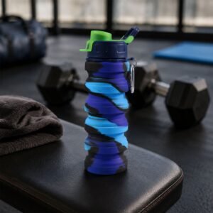 Sili Fold Collapsible Silicone Water Bottle � Leakproof & Portable