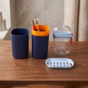 Bathroom Accessories Combo Set � Stylish & Travel-Friendly Organisation