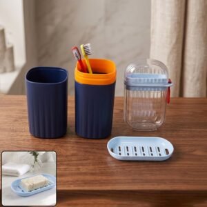 Bathroom Accessories Combo Set � Stylish & Travel-Friendly Organisation
