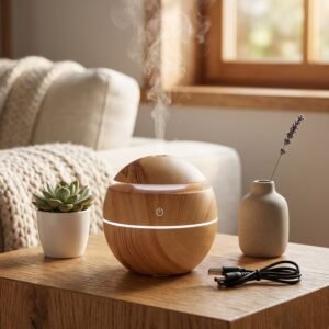 23836-09-live_1e574097-e7bf-40b2-8f86-ce75b455122e.jpg Ultrasonic Aroma Diffuser � Compact 200ml with Color LED Light