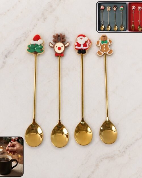 Mix Golden Cartoon Spoon Set � Stylish & Durable Tableware