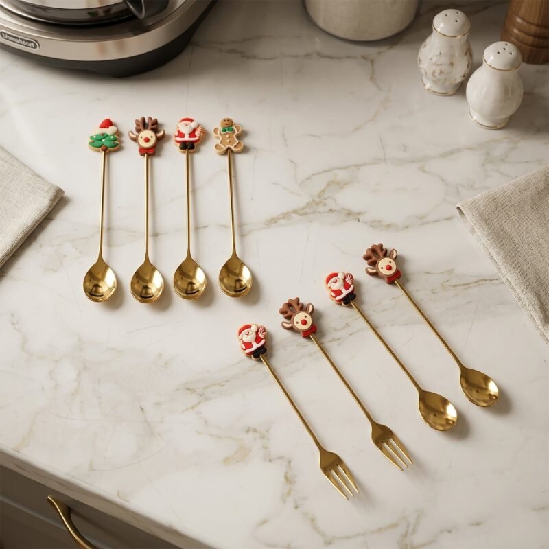 Mix Golden Cartoon Spoon Set � Stylish & Durable Tableware