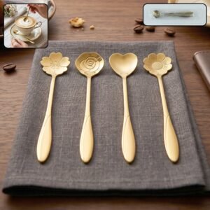 Mini Golden Serving Spoon Set � Elegant Stainless Steel Design