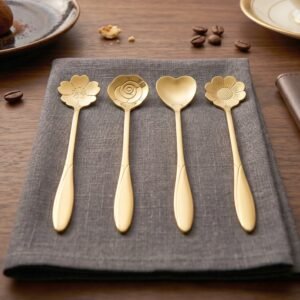 Mini Golden Serving Spoon Set � Elegant Stainless Steel Design