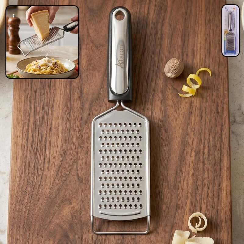 24503-01-no-sku_39b2a5e5-2a1a-4a97-a28a-caeefeaa746e.jpg Stainless Steel Cheese Grater � Compact & Easy to Store for Kitchen Use