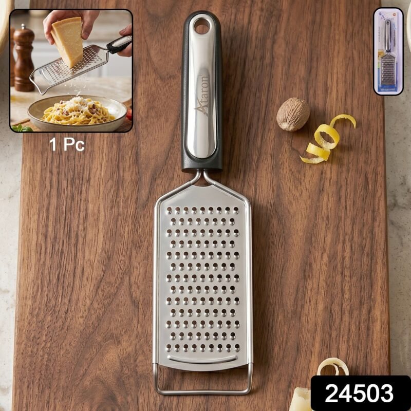 24503-02-sku_eab95ce2-1069-465d-82e7-1dc1857cbdb1.jpg Stainless Steel Cheese Grater � Compact & Easy to Store for Kitchen Use