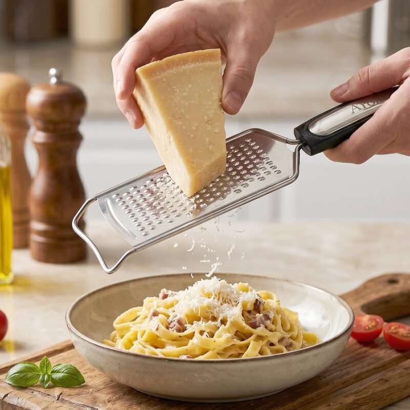 24503-07-live_cca49bf5-c728-481e-8592-8d6dc098653a.jpg Stainless Steel Cheese Grater � Compact & Easy to Store for Kitchen Use