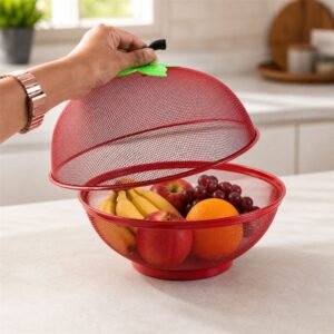24521-04-product_167ca17d-e6c2-4d87-b980-92eb88afb2fe.jpg Apple Shaped Metal Net Fruit Basket � Stylish Kitchen Storage