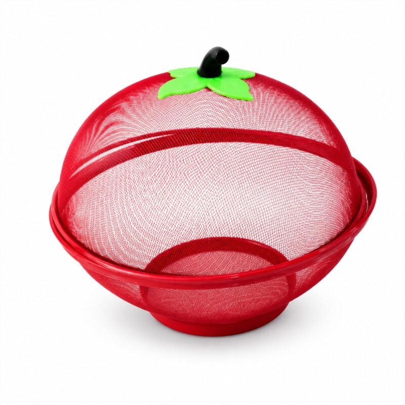 24521-05-white-bg_c7299169-bb2f-49c5-88eb-b596045757d4.jpg Apple Shaped Metal Net Fruit Basket � Stylish Kitchen Storage