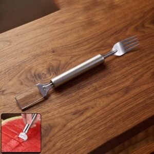 2in1WatermelonForkSlicerSpoon-01.jpg Watermelon Slicer � 2-in-1 Cutter & Server for Easy Fruit Prep