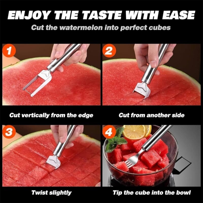 2in1WatermelonForkSlicerSpoon-03.jpg Watermelon Slicer � 2-in-1 Cutter & Server for Easy Fruit Prep