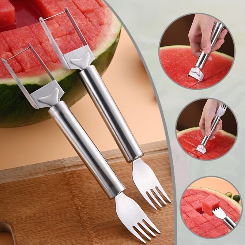 2in1WatermelonForkSlicerSpoon-05.jpg Watermelon Slicer � 2-in-1 Cutter & Server for Easy Fruit Prep