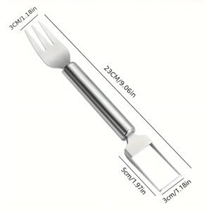 2in1WatermelonForkSlicerSpoon-size.jpg Watermelon Slicer � 2-in-1 Cutter & Server for Easy Fruit Prep