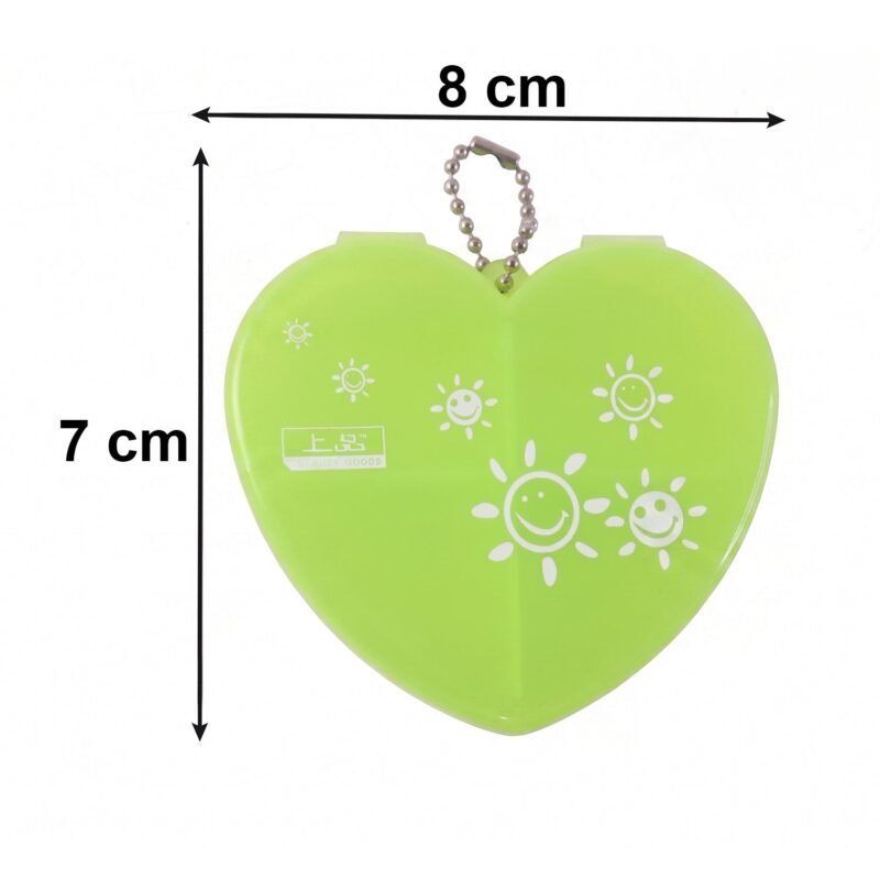 Heart Shape Pill Organizer � Compact Travel-Friendly Storage