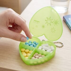 Heart Shape Pill Organizer � Compact Travel-Friendly Storage