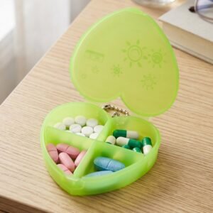 Heart Shape Pill Organizer � Compact Travel-Friendly Storage