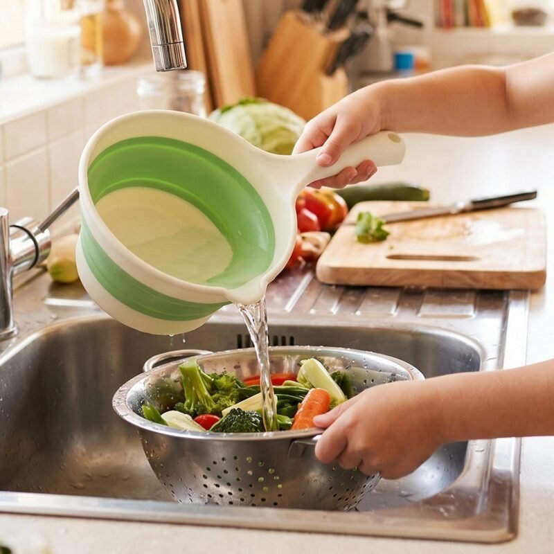 Foldable Water Dipper � Space-Saving, Easy Pouring & Versatile