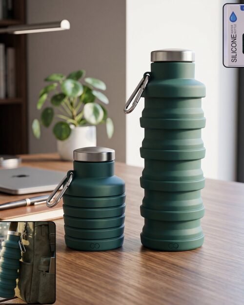 Silicone Foldable Water Bottle � Space-Saving Travel & Sports Hydration