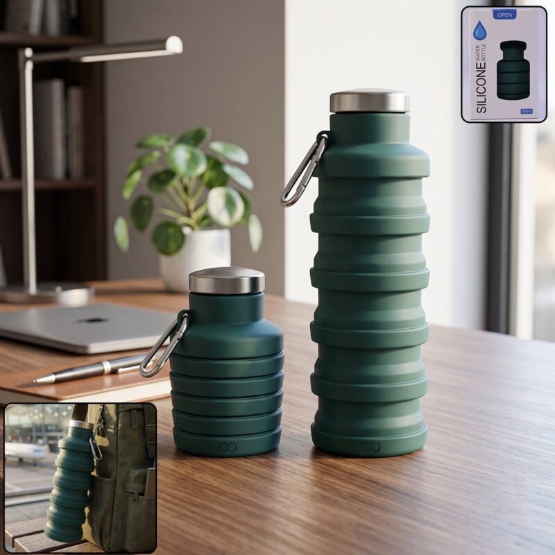 Silicone Foldable Water Bottle � Space-Saving Travel & Sports Hydration