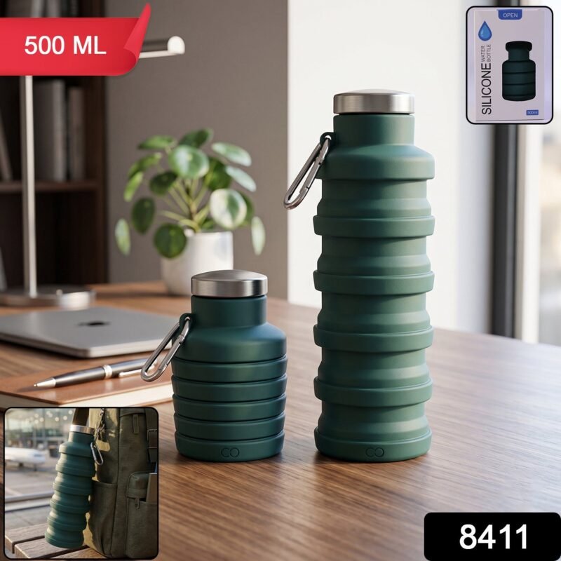 Silicone Foldable Water Bottle � Space-Saving Travel & Sports Hydration