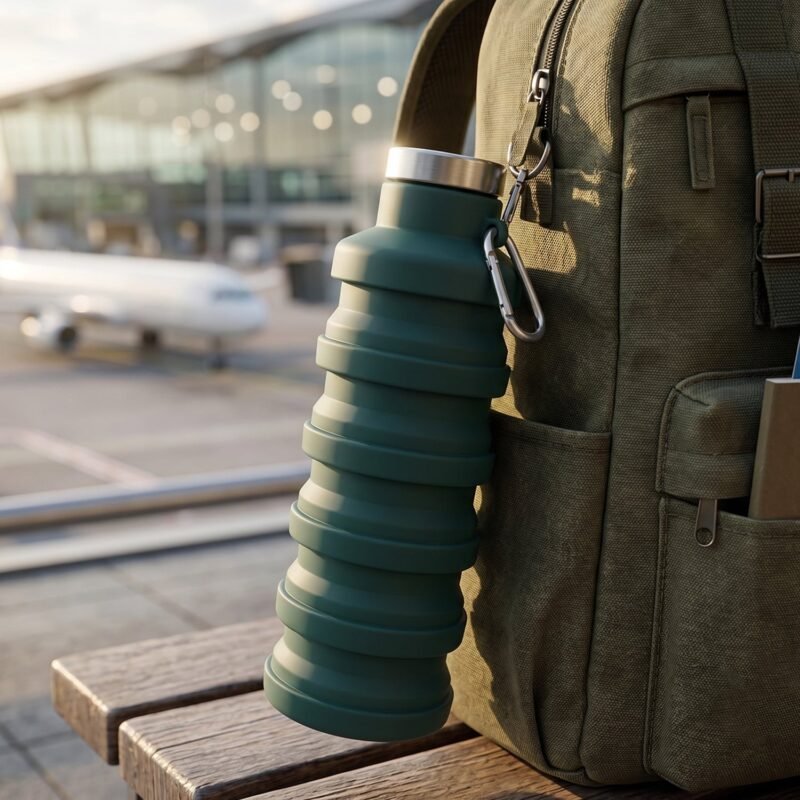 Silicone Foldable Water Bottle � Space-Saving Travel & Sports Hydration