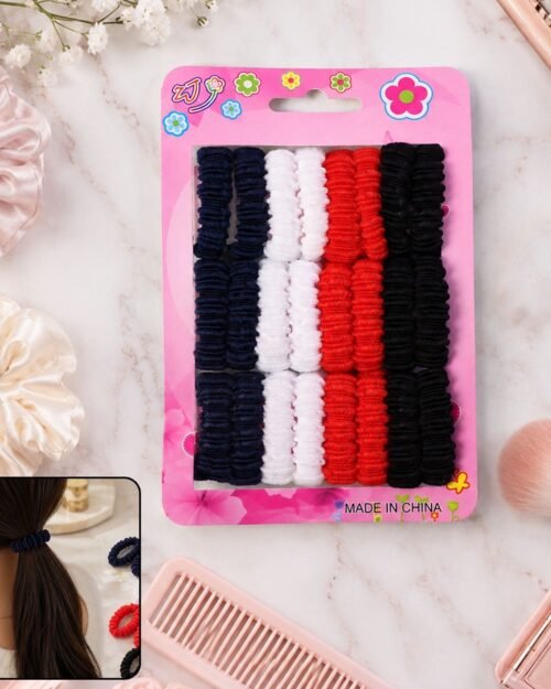 Elastic Hairband Set � Gentle Grip & Vibrant Colors for All-Day Hold