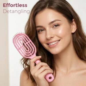 CurvedHairbrush-02.jpg Detangling Hair Brush � Faster Drying & Gentle Scalp Massage