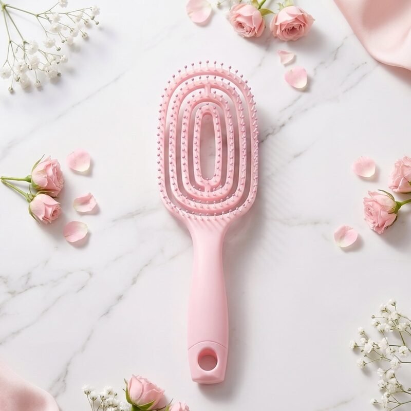 CurvedHairbrush-06.jpg Detangling Hair Brush � Faster Drying & Gentle Scalp Massage