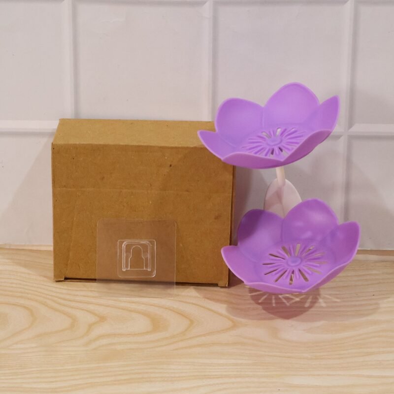 Flower Shape Double Layer Soap Dish � Wall Mount, No Drilling