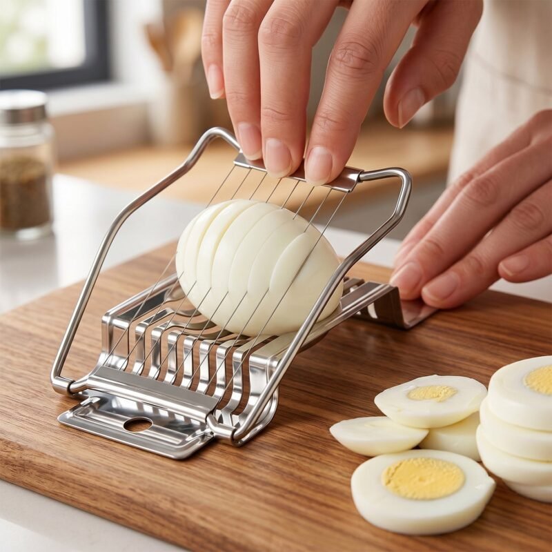 Stainless Steel Egg Slicer � Neat, Even Slices Every Time