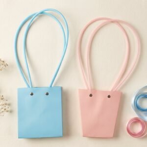 Flower Packaging Bag � Foldable Waterproof Handle for Gifts