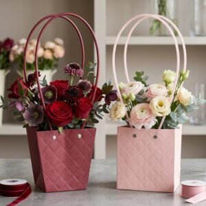 Foldable Flower Packaging Bag � Elegant & Water-Resistant Design