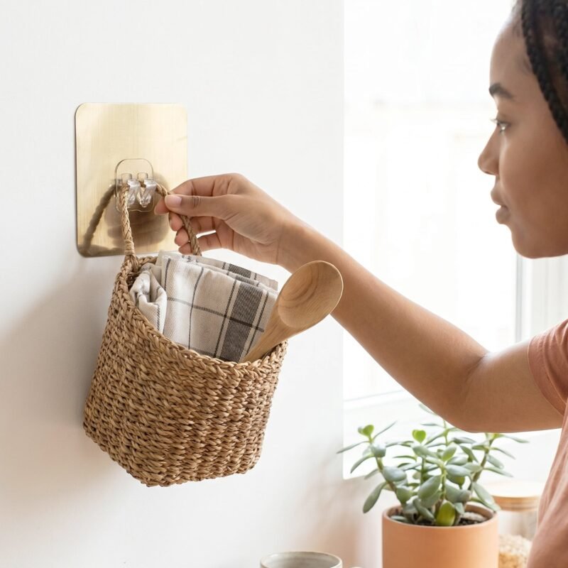 Self-Adhesive Wall Hook � Damage-Free & Strong Holding Power