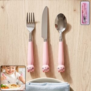 KidsCutlerySet-01.jpg Kids Stainless Steel Cutlery Set � Safe, Durable & Portable