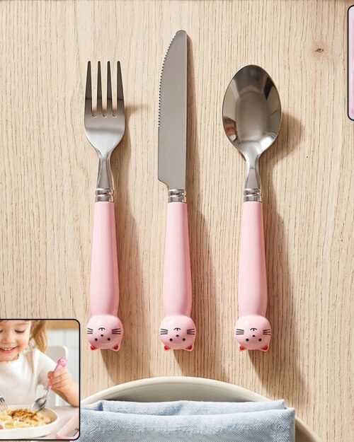 Kids Stainless Steel Cutlery Set � Safe, Durable & Portable