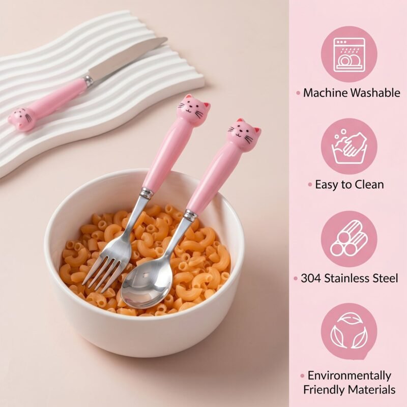 KidsCutlerySet-02.jpg Kids Stainless Steel Cutlery Set � Safe, Durable & Portable