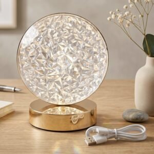 LED-lapm-4.jpg Round Crystal LED Table Lamp � Dimmable Touch & USB Rechargeable