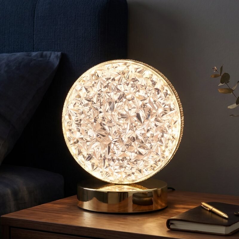 LED-lapm-5.jpg Round Crystal LED Table Lamp � Dimmable Touch & USB Rechargeable