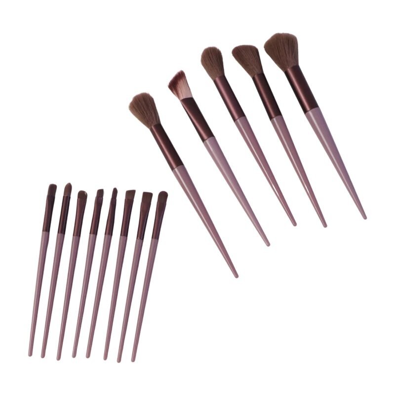 MakeupBrushSetwithPouch-04.jpg Professional Makeup Brush Set � Complete 13-Piece Collection with Pouch