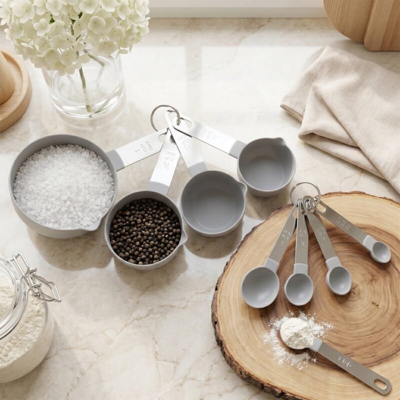 MeasuringCupSteelHandle-05.jpg Plastic Measuring Cups and Spoons Set � Accurate Kitchen Tools