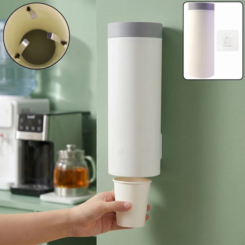 Wall Mounted Paper Cup Holder � Space-Saving Dispenser for Hygiene