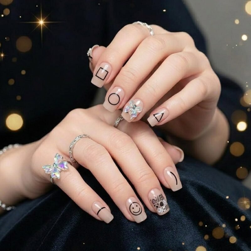 Press-On Nails � Reusable False Nail Set with Strong Glue for Equally Glam Looks