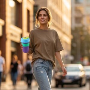 ReusableCoffeeCup-03.jpg Reusable Colorful Travel Mug � Spill-resistant & Stylish 400 ML