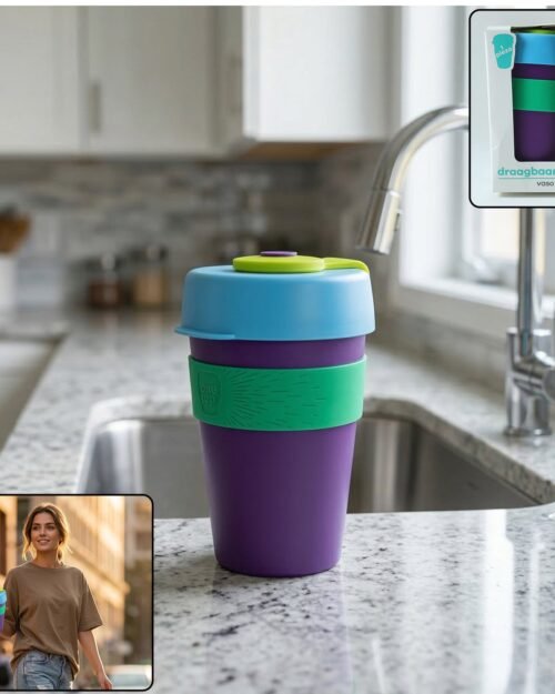 Reusable Colorful Travel Mug � Spill-resistant & Stylish 400 ML