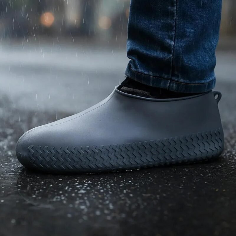 SiliconeRainShoeCoversGrey-02.jpg Reusable Waterproof Silicone Shoe Cover � Stay Dry & Non-Slip